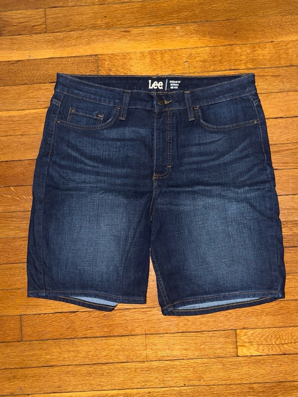 Lee Dark Blue Denim Shorts